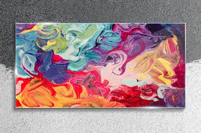 Tableau en verre Un tourbillon coloré d'émotions