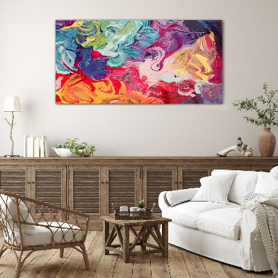 Tableau en verre Un tourbillon coloré d'émotions