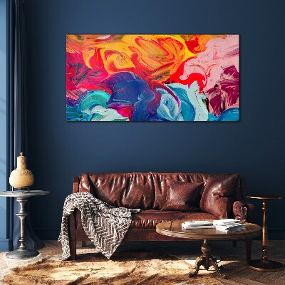 Tableau sur verre Une vague colorée d'émotions