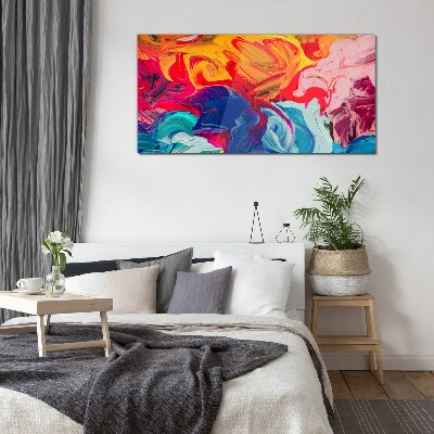 Tableau sur verre Une vague colorée d'émotions