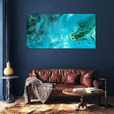 Tableau imprimé sur verre Vagues de l'océan dans le bleu