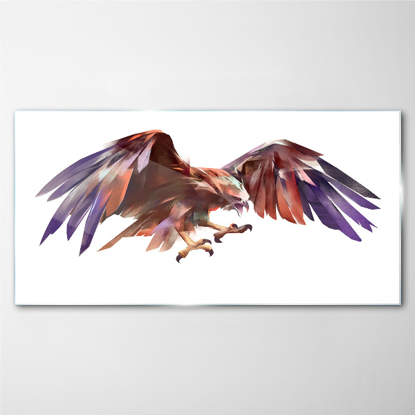 Tableau imprimé sur verre Vol dynamique de l'aigle