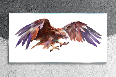 Tableau imprimé sur verre Vol dynamique de l'aigle