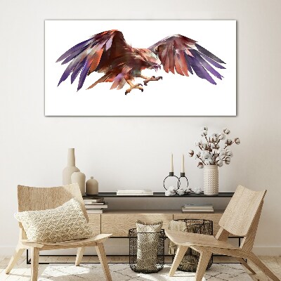 Tableau imprimé sur verre Vol dynamique de l'aigle