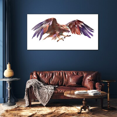 Tableau imprimé sur verre Vol dynamique de l'aigle