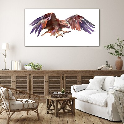 Tableau imprimé sur verre Vol dynamique de l'aigle