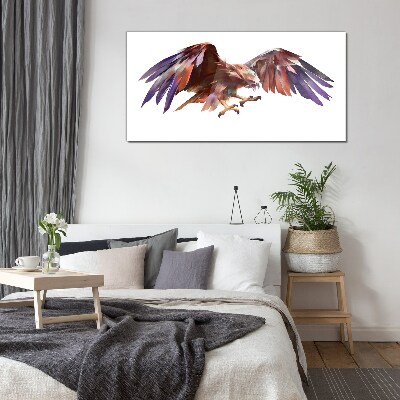 Tableau imprimé sur verre Vol dynamique de l'aigle