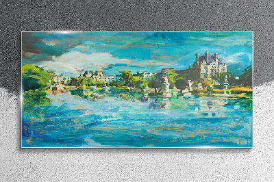 Tableau verre imprimé Le réservoir au soleil