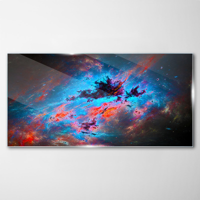 Tableau en verre Danse cosmique des couleurs