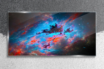 Tableau en verre Danse cosmique des couleurs