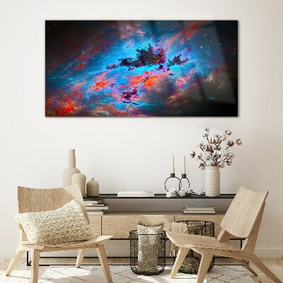Tableau en verre Danse cosmique des couleurs