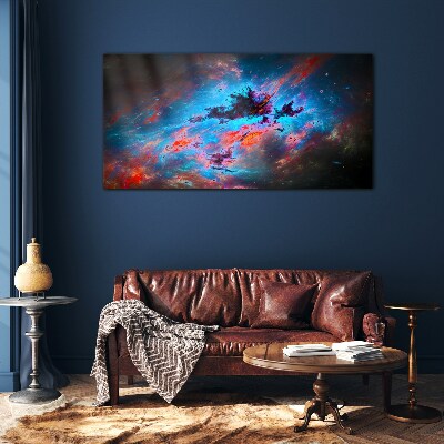 Tableau en verre Danse cosmique des couleurs