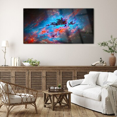 Tableau en verre Danse cosmique des couleurs