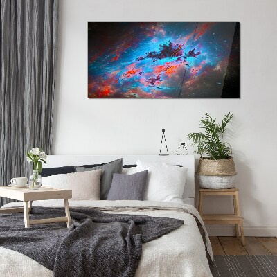 Tableau en verre Danse cosmique des couleurs