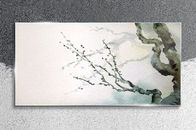 Tableau photo sur verre Branches délicates à l'aquarelle