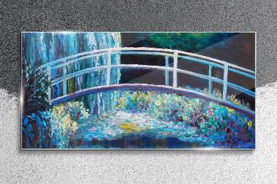 Tableau imprimé sur verre Pont sur l'eau