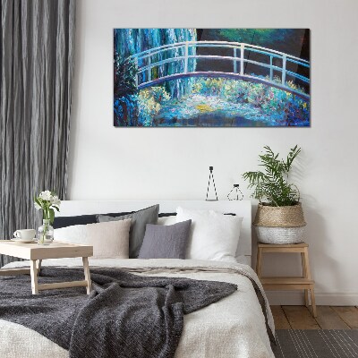 Tableau imprimé sur verre Pont sur l'eau