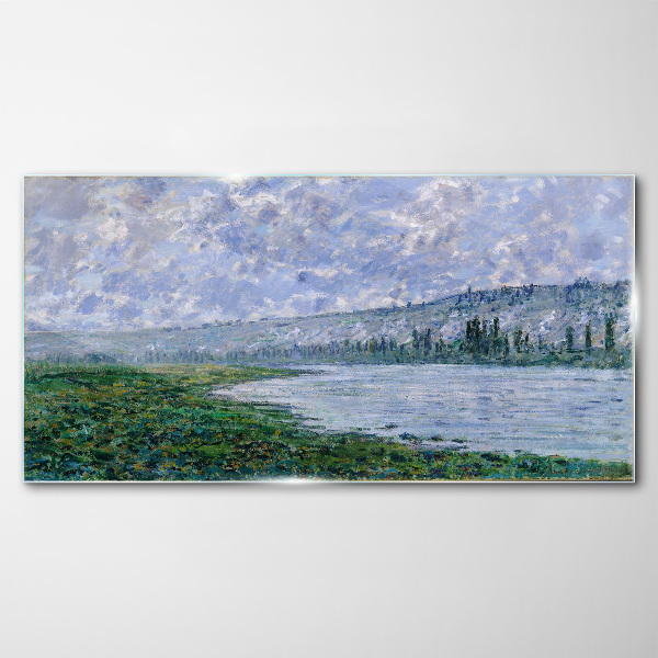 Tableau sur verre La Seine à Vétheuil Monet