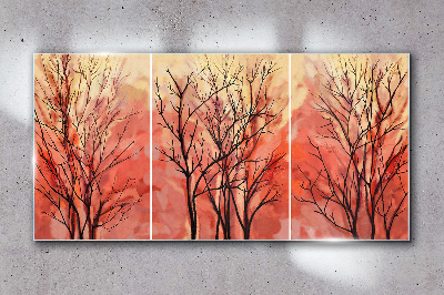 Tableau imprimé sur verre Arbres d'automne aux couleurs pastel