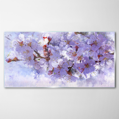 Tableau photo sur verre Délice floral dans les tons violets
