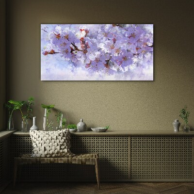 Tableau photo sur verre Délice floral dans les tons violets