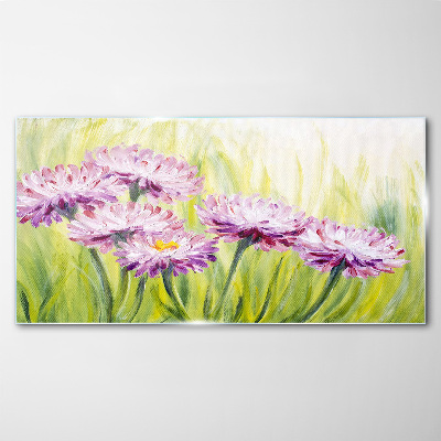 Tableau photo sur verre Fleurs dans une prairie au printemps