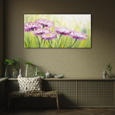 Tableau photo sur verre Fleurs dans une prairie au printemps