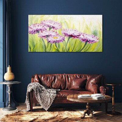 Tableau photo sur verre Fleurs dans une prairie au printemps