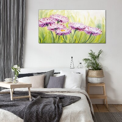 Tableau photo sur verre Fleurs dans une prairie au printemps