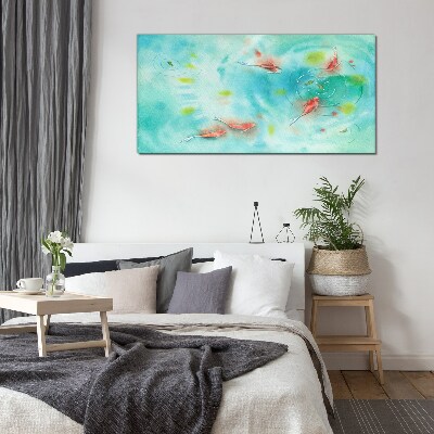 Tableau en verre Eau calme avec des poissons