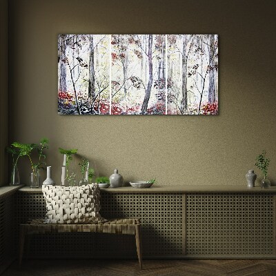 Tableau sur verre Brouillard forestier