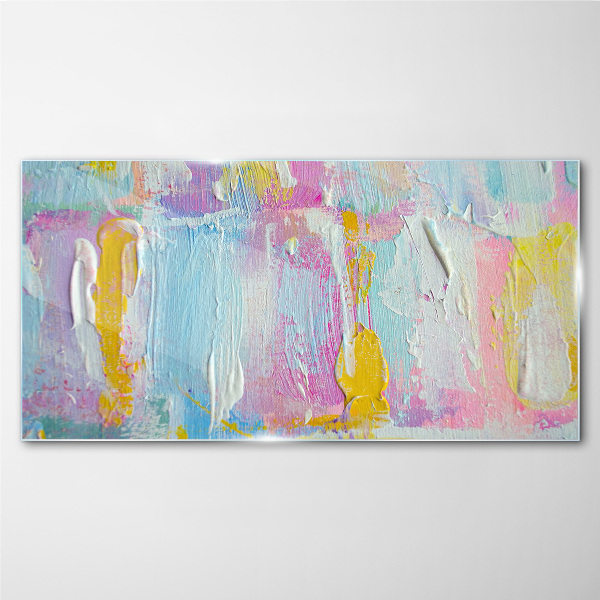 Tableau imprimé sur verre Émotions pastel dans l'abstraction
