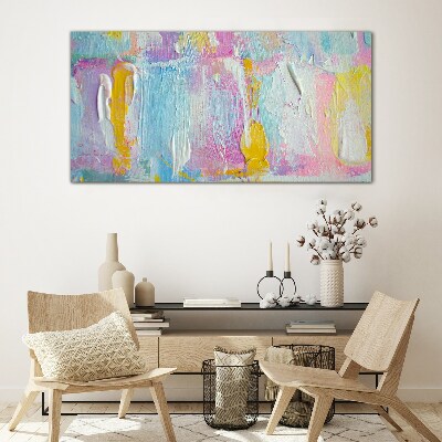 Tableau imprimé sur verre Émotions pastel dans l'abstraction