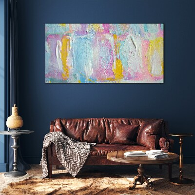 Tableau imprimé sur verre Émotions pastel dans l'abstraction