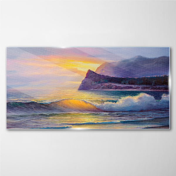 Tableau imprimé sur verre Coucher de soleil sur l'océan