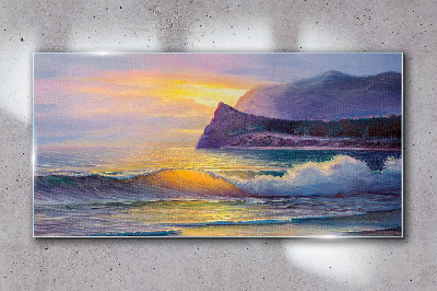 Tableau imprimé sur verre Coucher de soleil sur l'océan