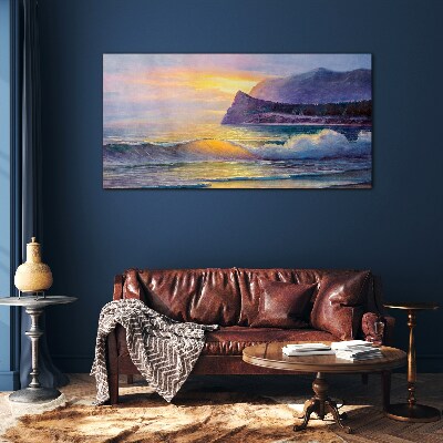 Tableau imprimé sur verre Coucher de soleil sur l'océan
