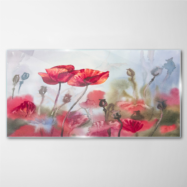 Tableau verre imprimé Rêves floraux aux tons pastel