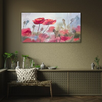 Tableau verre imprimé Rêves floraux aux tons pastel