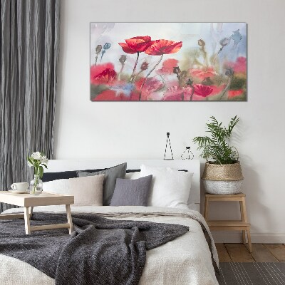 Tableau verre imprimé Rêves floraux aux tons pastel