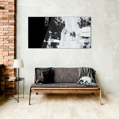 Tableau en verre Contraste noir et blanc