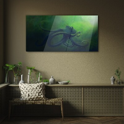 Tableau verre imprimé Le monde mystérieux de la pieuvre