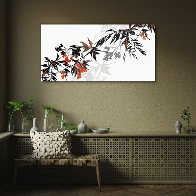 Tableau sur verre Composition végétale élégante