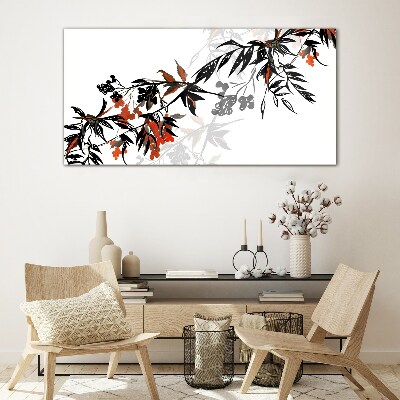 Tableau sur verre Composition végétale élégante