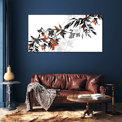 Tableau sur verre Composition végétale élégante