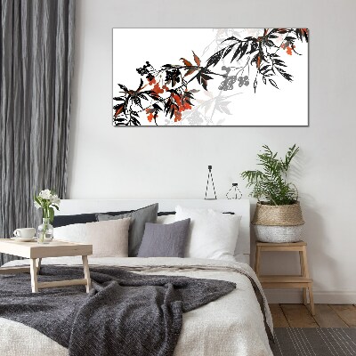 Tableau sur verre Composition végétale élégante