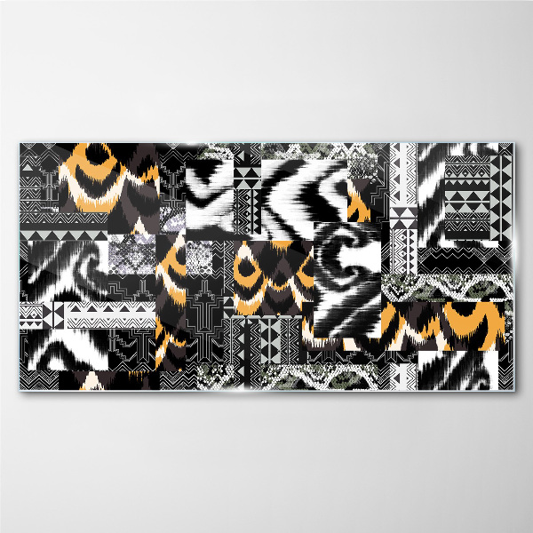 Tableau en verre Motifs abstraits aux nuances monochromes