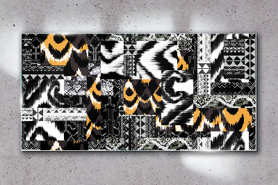 Tableau en verre Motifs abstraits aux nuances monochromes