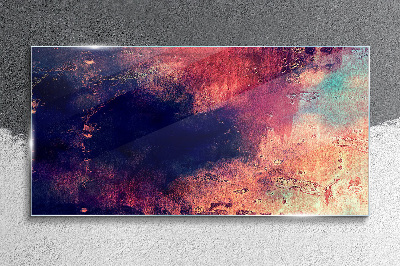 Tableau sur verre Paysage abstrait de couleurs