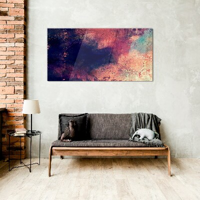 Tableau sur verre Paysage abstrait de couleurs